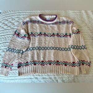 Vintage 90s Isle of Cotton Women’s Sweater Made USA